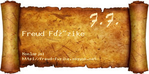 Freud Füzike névjegykártya